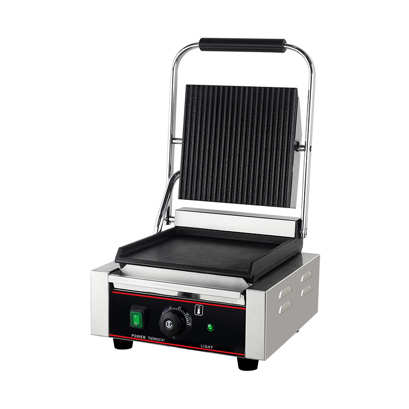 Stainless Steel Commercial Electric Panini Grill Kitchen Machine